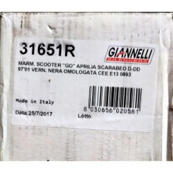 Giannelli go 31651R marmitta aprilia scarabeo D DD 97 01 vernice nera omologata