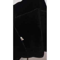 bali she 01 cappotto giacca lunga overcoat shearling nero 48