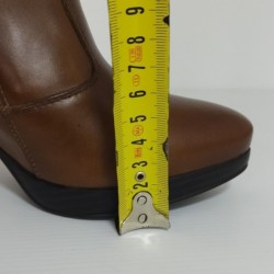 Nero Giardini NG I205740D manolete stivali con tacco boot with heel cuoio 39